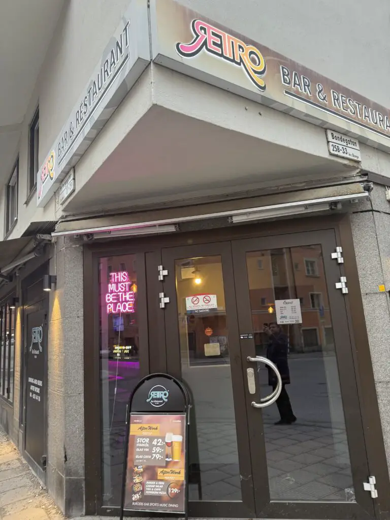 Entrén till Retro Bar SoFo, Södermalm – Billig öl och prisvärd After Work på Bondegatan 25